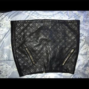 Express black biker skirt leather